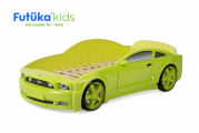 Кровать-машина "Мустанг" 3D зеленый