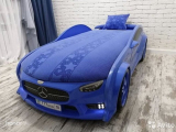 Кровать-машина объемная (3d) NEO мульти синий