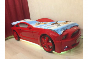 Кровать-машина "Мустанг" 3D красный